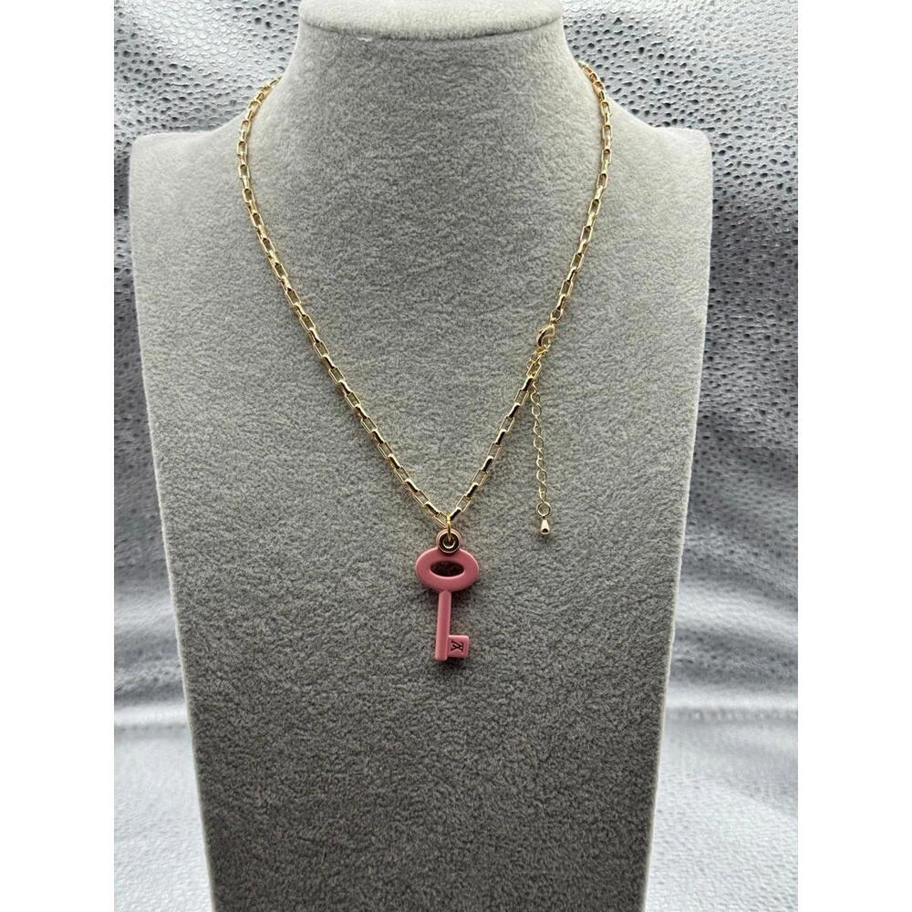 Authentic Upcycled LV Charm on 18k Plated Chain